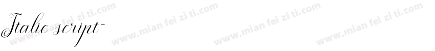 Italic script字体转换